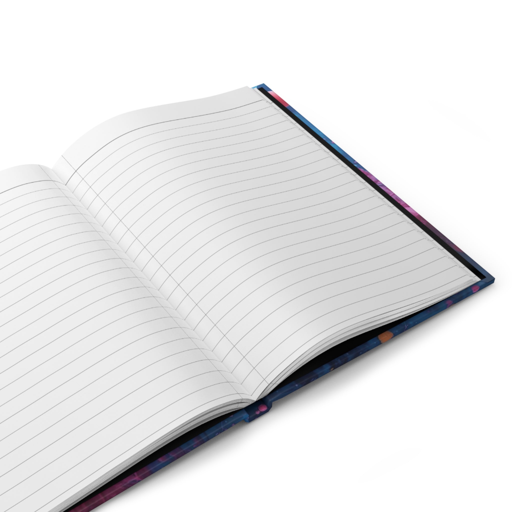 Coralchasm Hardcover Journal — Teal & Coral Abstract Notebook
