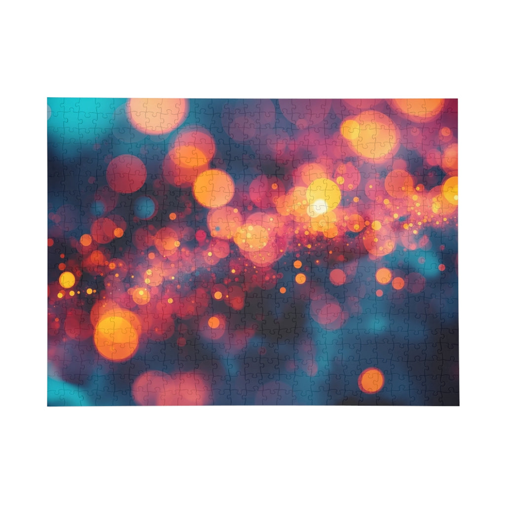 Driftspark 500-Piece Jigsaw Puzzle — Amber Bokeh Art