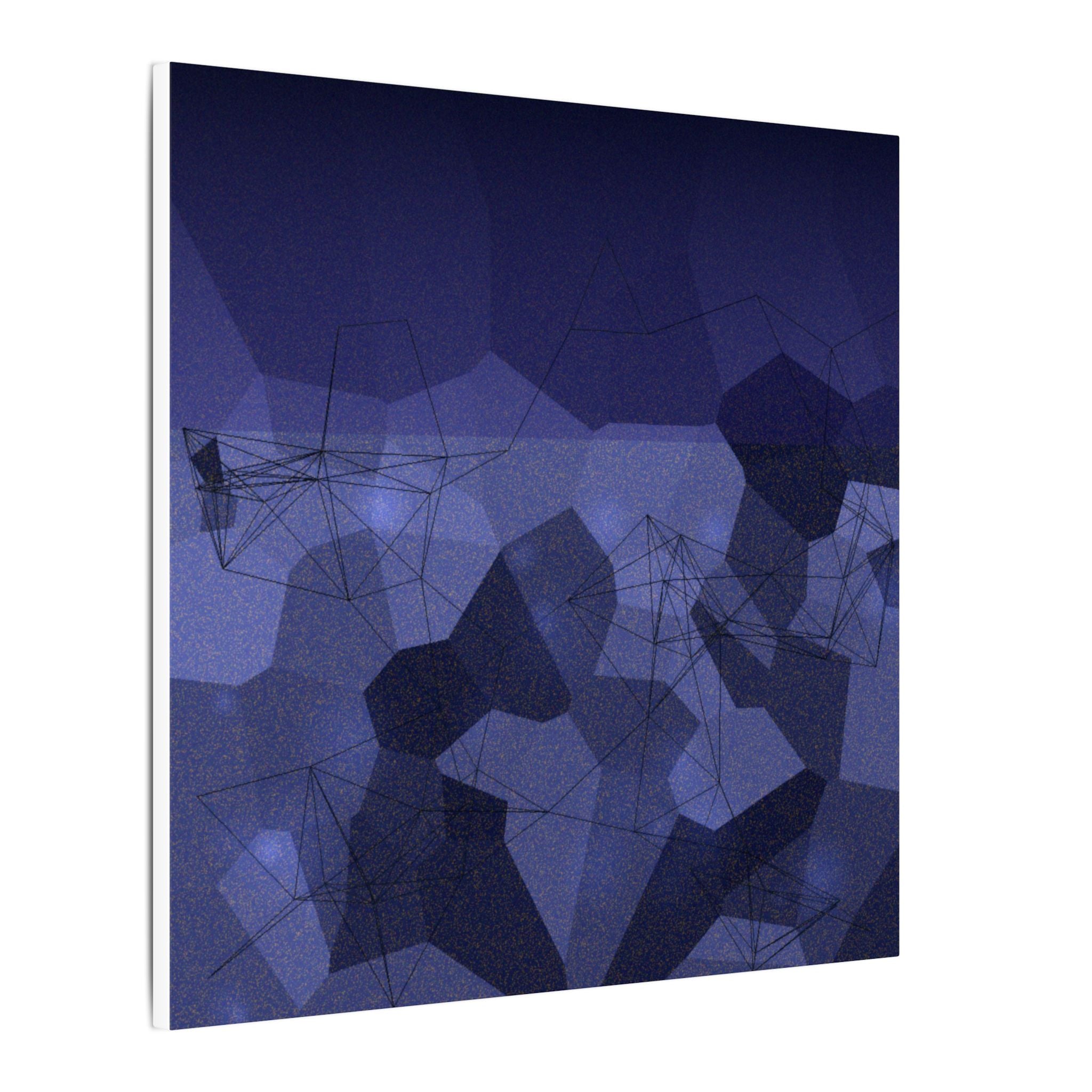 DRIFT — Fractured Time | Dark Abstract Wall Art | Framed Square Canvas Print