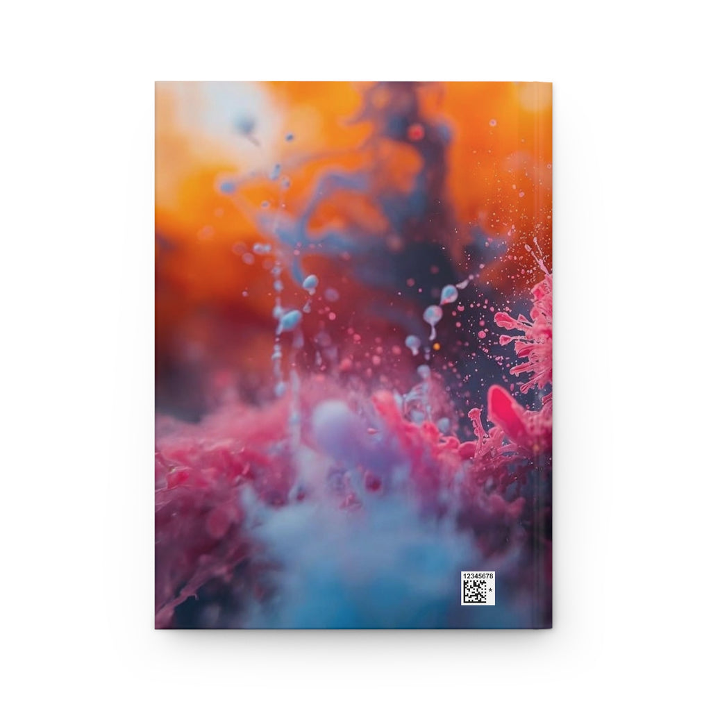 Novaflare hardcover journal by Scattercrate — magenta burst abstract notebook
