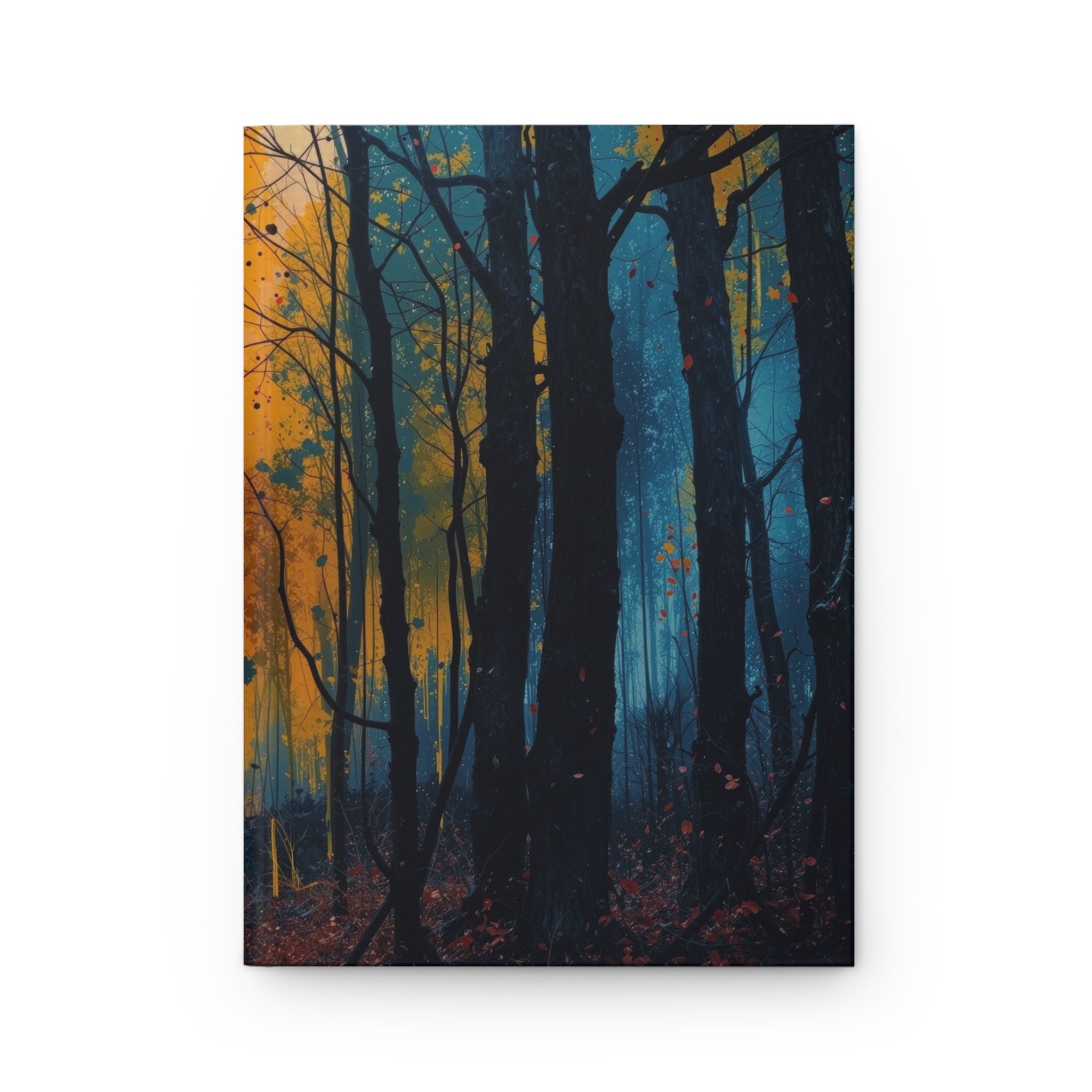 FAUVE abstract forest hardcover art journal by Scattercrate — vivid moody forest notebook