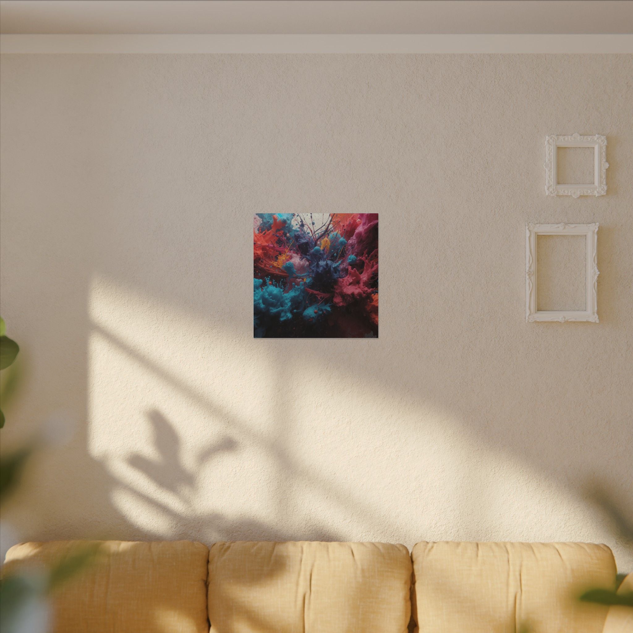 Saffronburst Canvas Print — Golden Ink Column Wall Art
