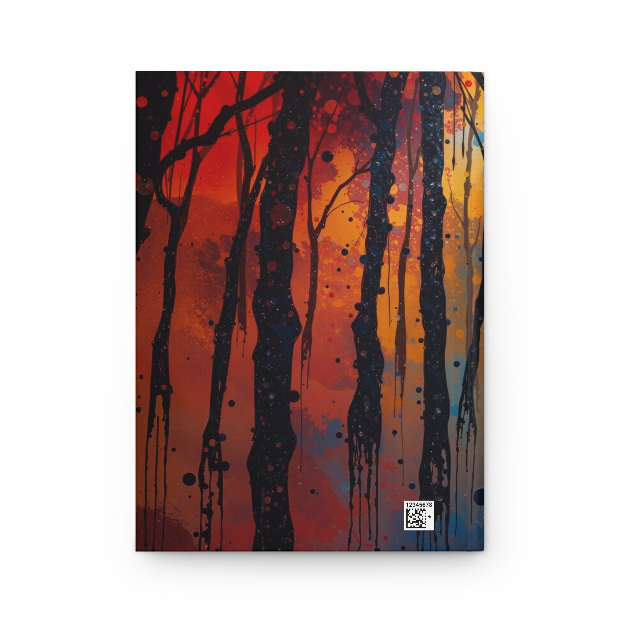 INKWASH abstract forest hardcover art journal by Scattercrate — inky moody forest notebook