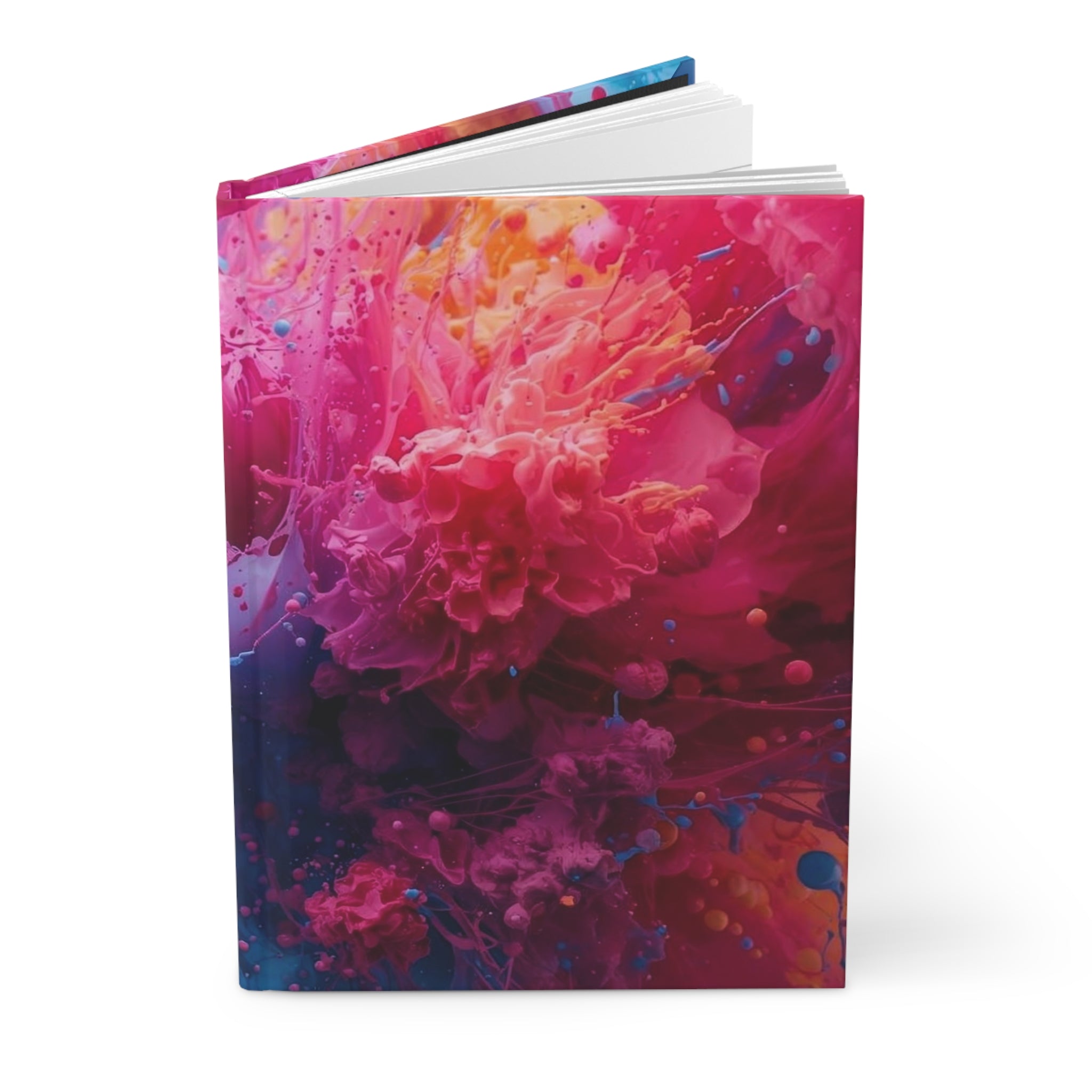 Coralchasm hardcover journal by Scattercrate — teal and coral abstract notebook