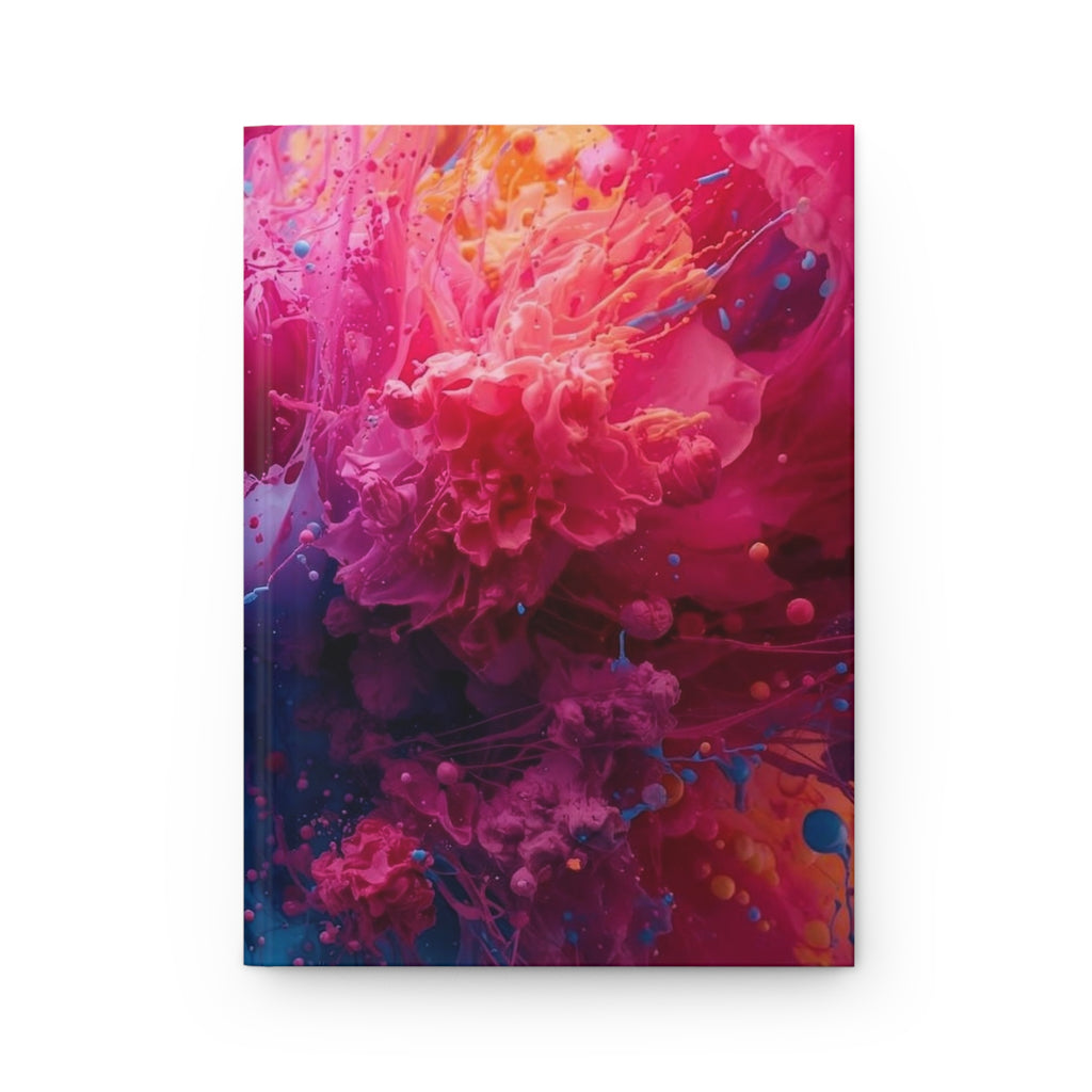 Coralchasm hardcover journal by Scattercrate — teal and coral abstract notebook