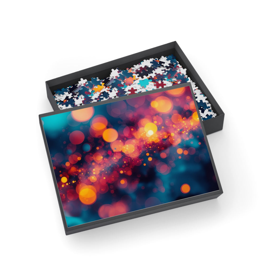 Driftspark 500-Piece Jigsaw Puzzle — Amber Bokeh Art