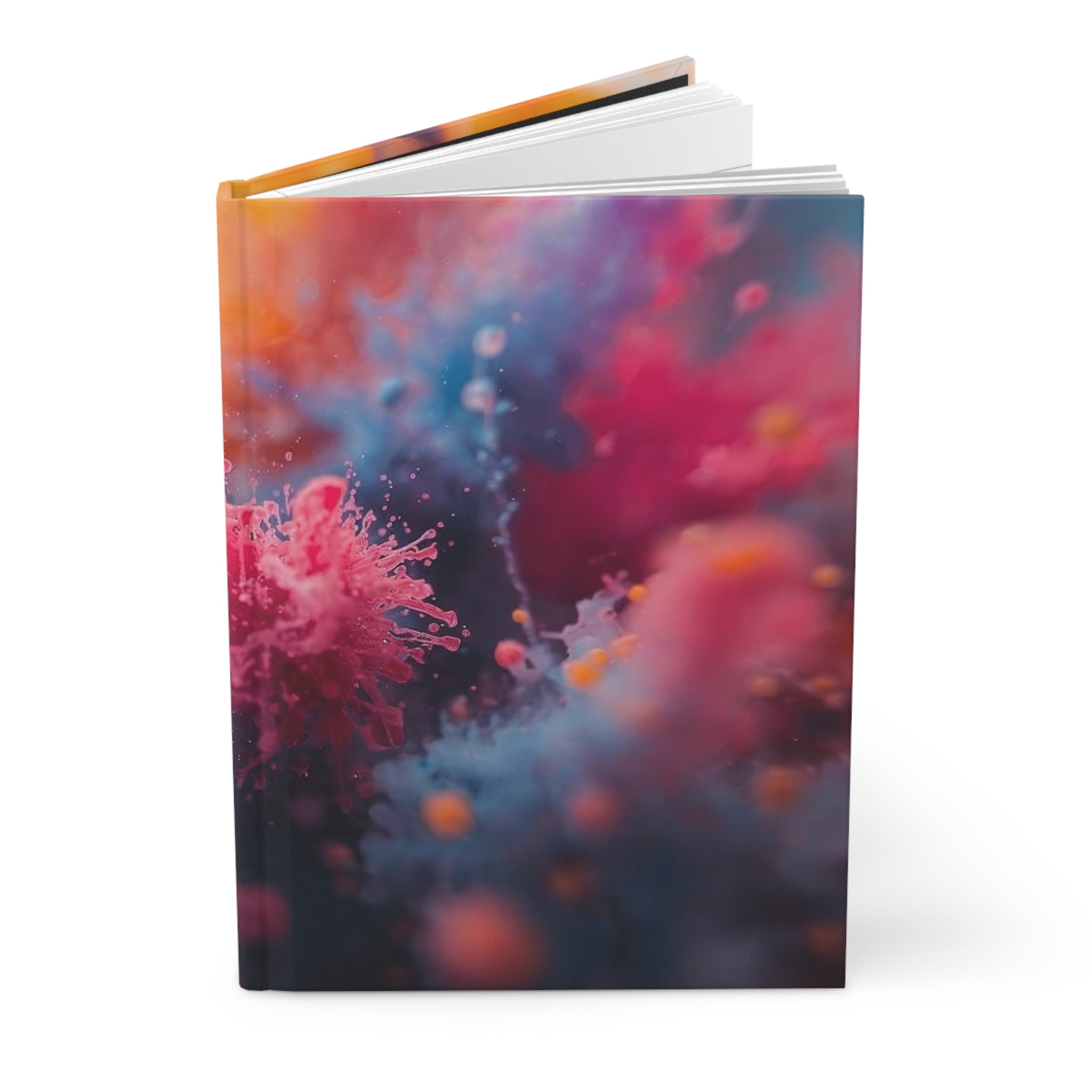 Novaflare hardcover journal by Scattercrate — magenta burst abstract notebook