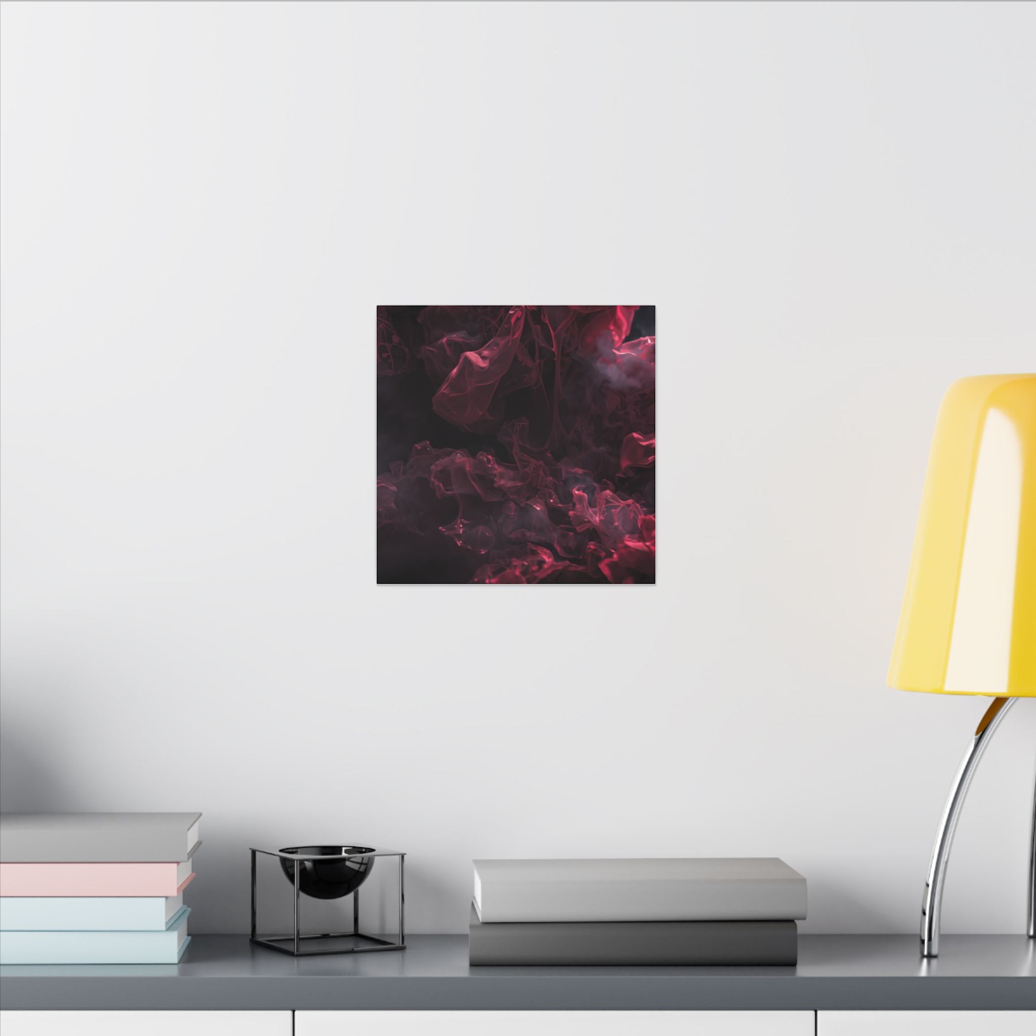 Scarletveil Canvas Print — Crimson Silk Wall Art