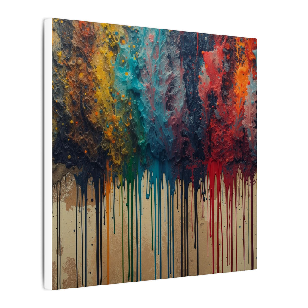 CHROMAFALL — Full-Spectrum Paint Drop Canvas Wall Art