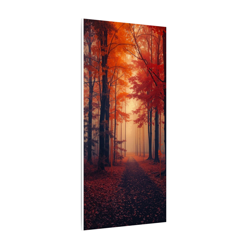 AMBER FOREST — Abstract Autumn Forest Framed Canvas Wall Art