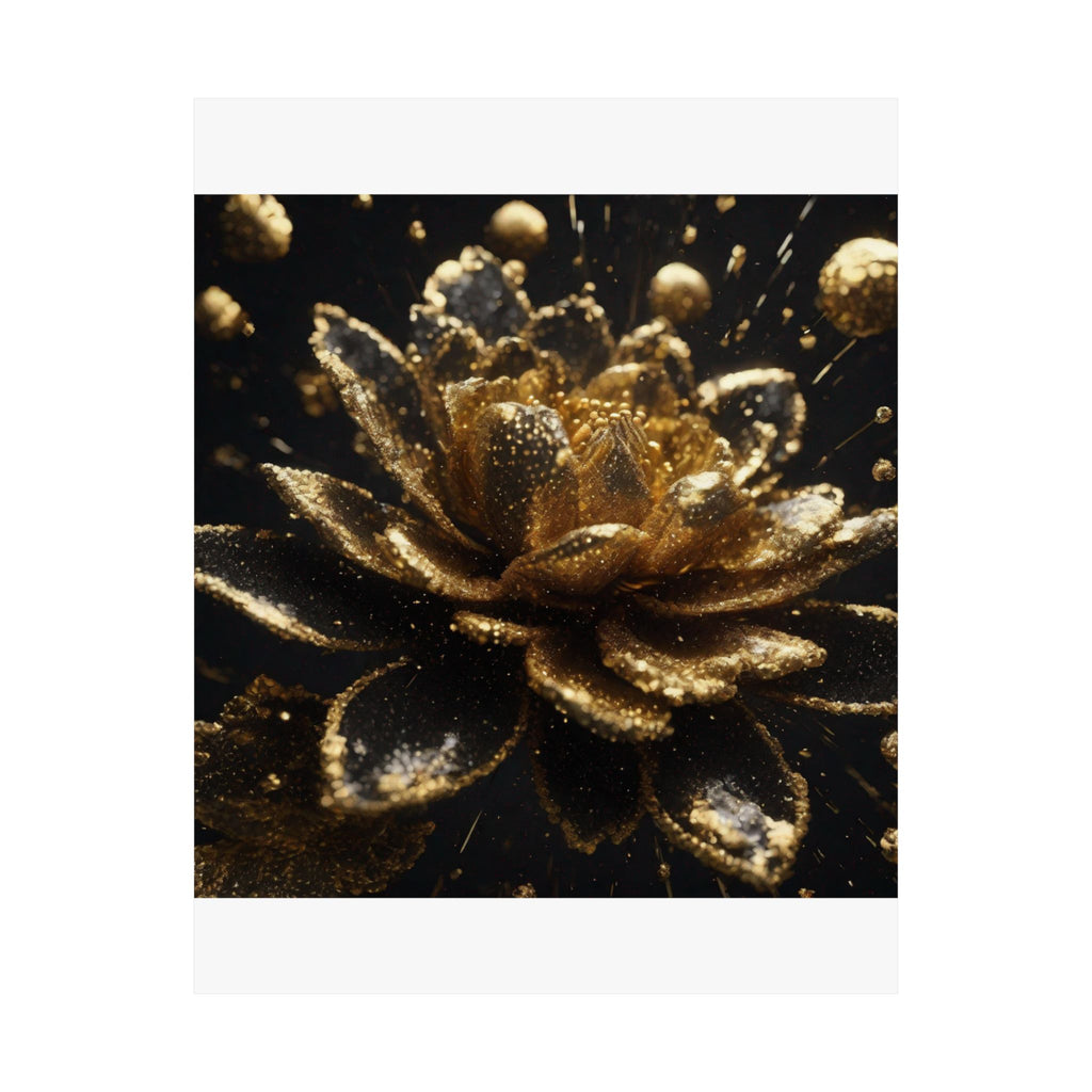 AURUM — Black and Gold Abstract Art Poster | Dark Aesthetic Wall Decor | Scattercrate