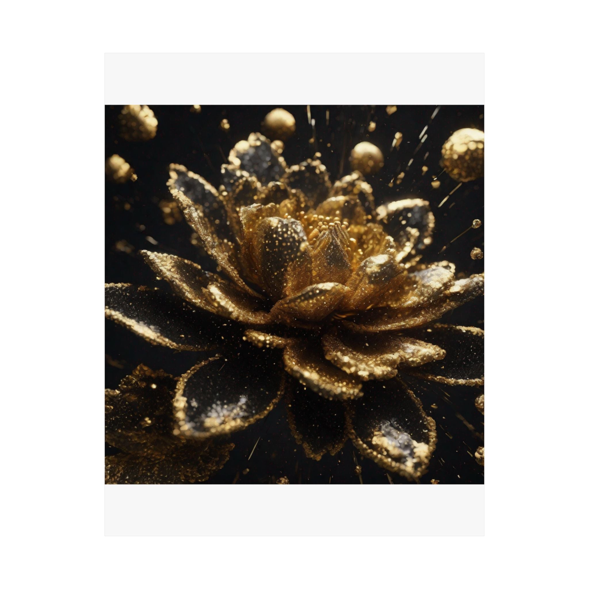 AURUM — Black and Gold Abstract Art Poster | Dark Aesthetic Wall Decor | Scattercrate