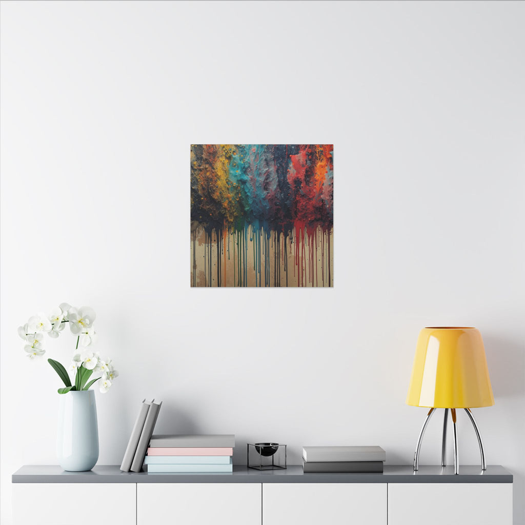 CHROMAFALL — Full-Spectrum Paint Drop Canvas Wall Art