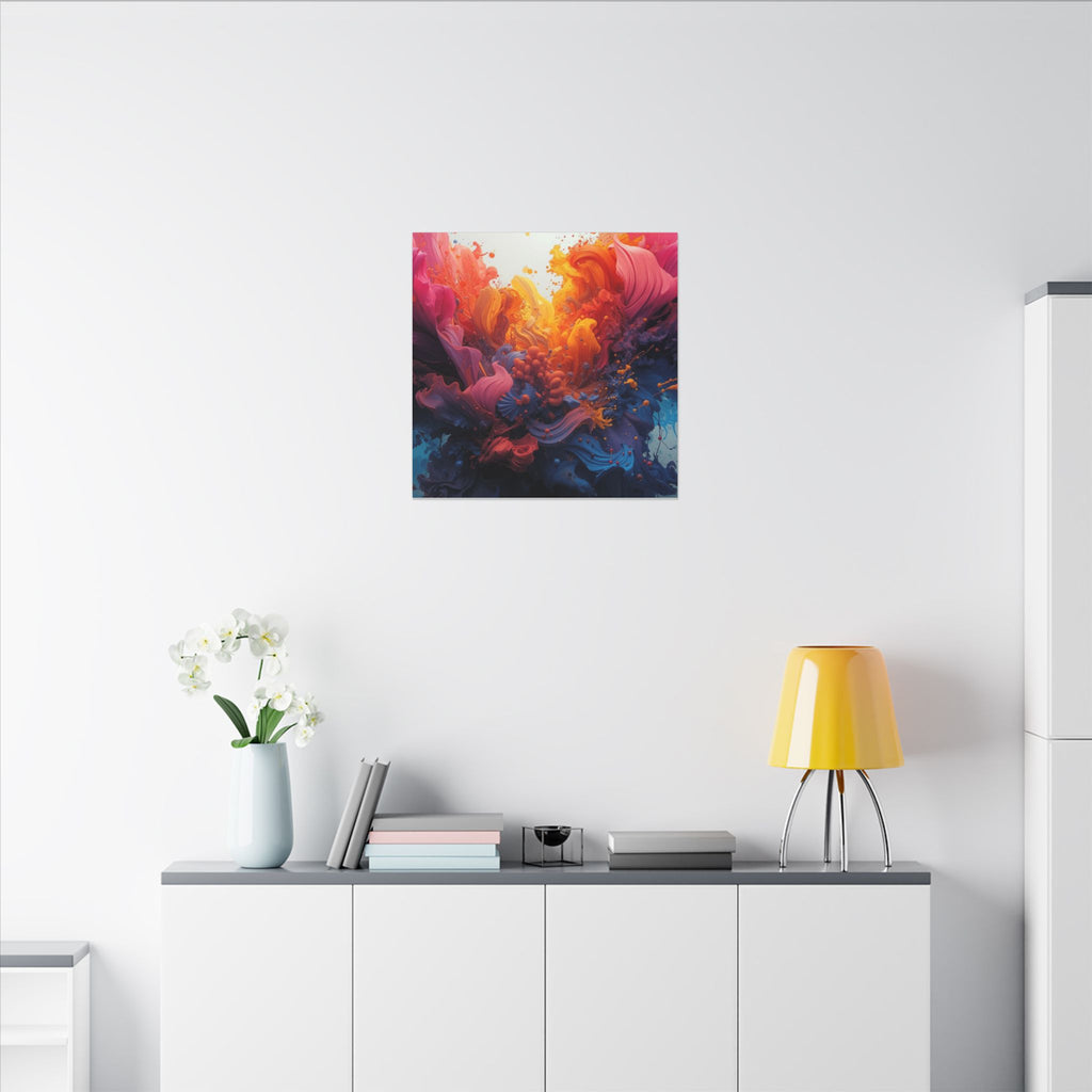 Petalsurge canvas print by Scattercrate — magenta petal wall art, surging floral color
