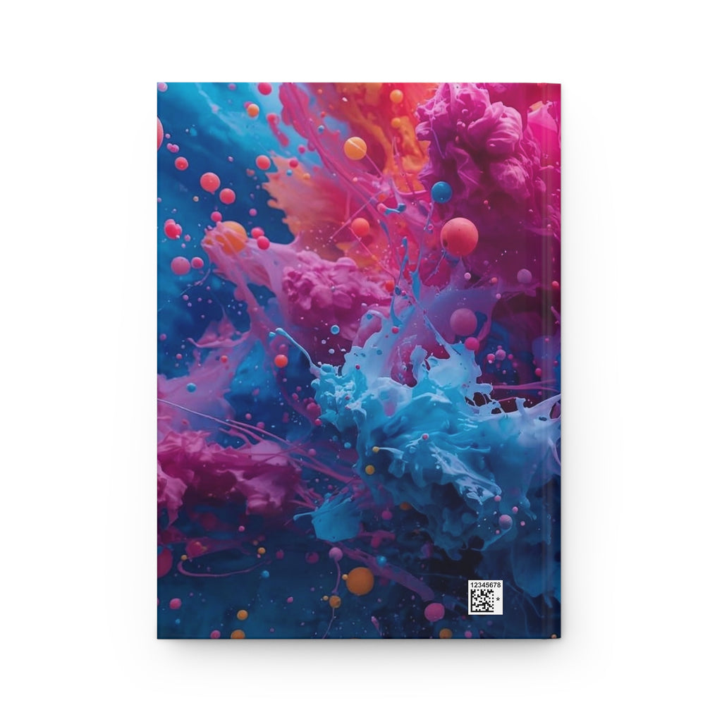 Coralchasm hardcover journal by Scattercrate — teal and coral abstract notebook
