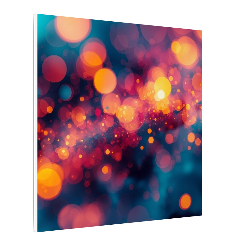 Driftspark Canvas Print — Amber Bokeh Wall Art