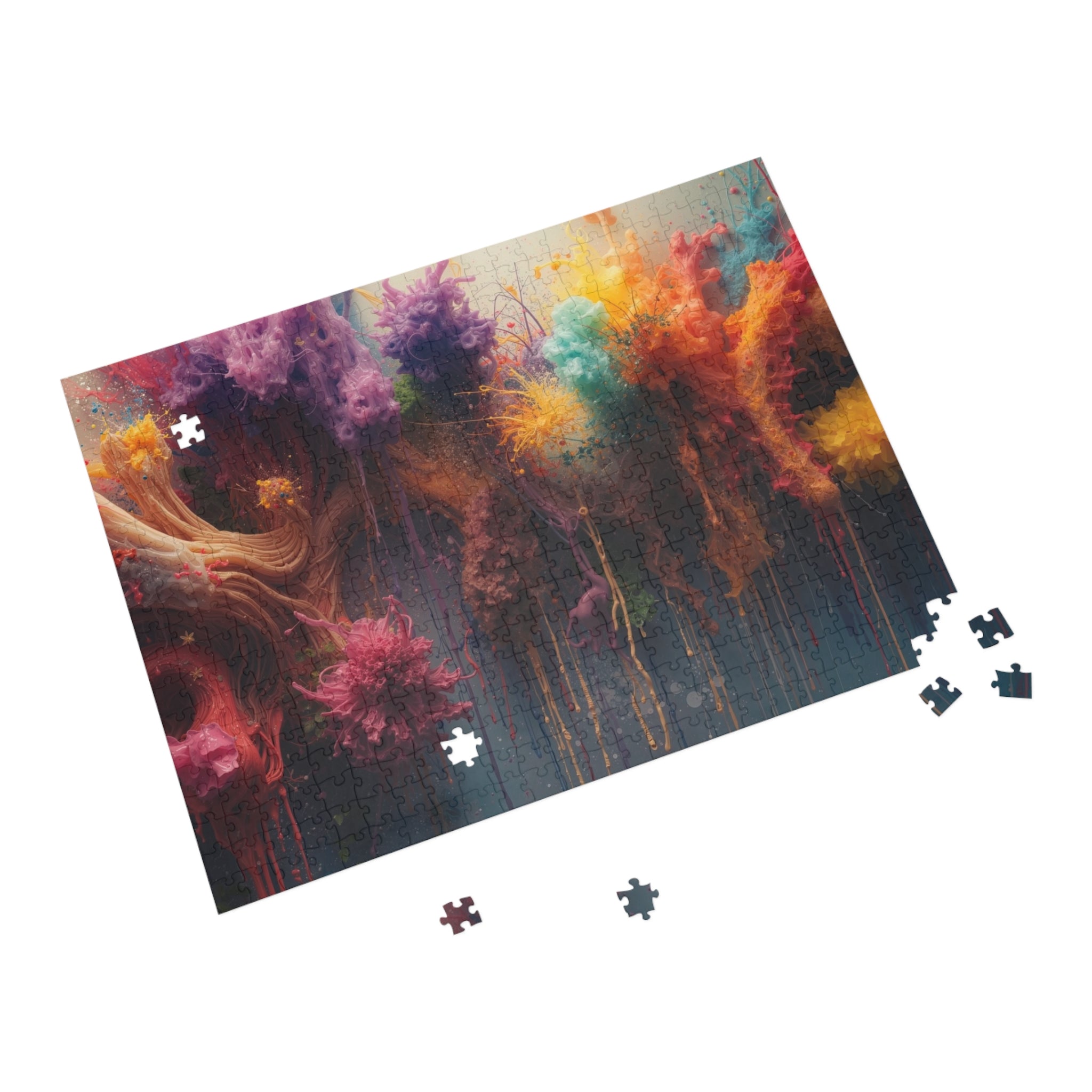 Spectrumdrip 500-Piece Jigsaw Puzzle — Rainbow Drip Art