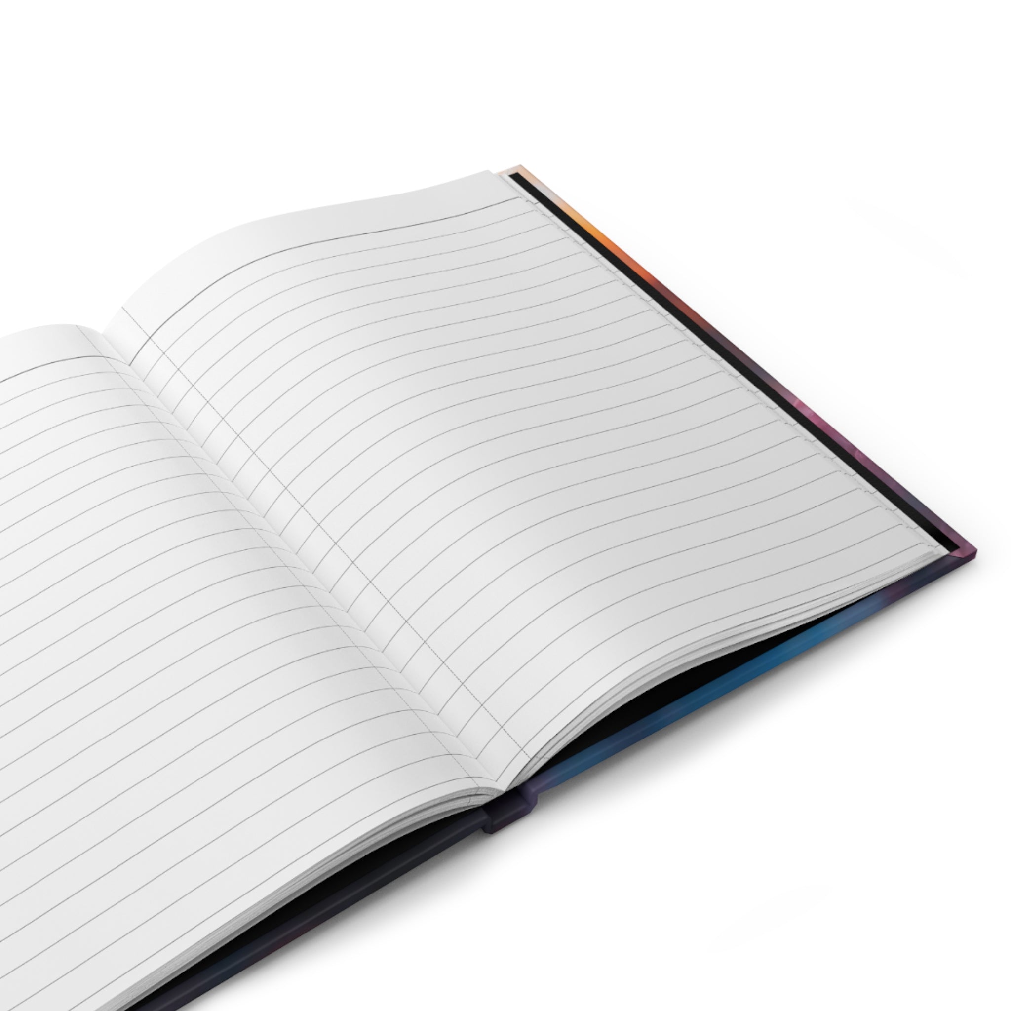 Novaflare Hardcover Journal — Magenta Burst Abstract Notebook