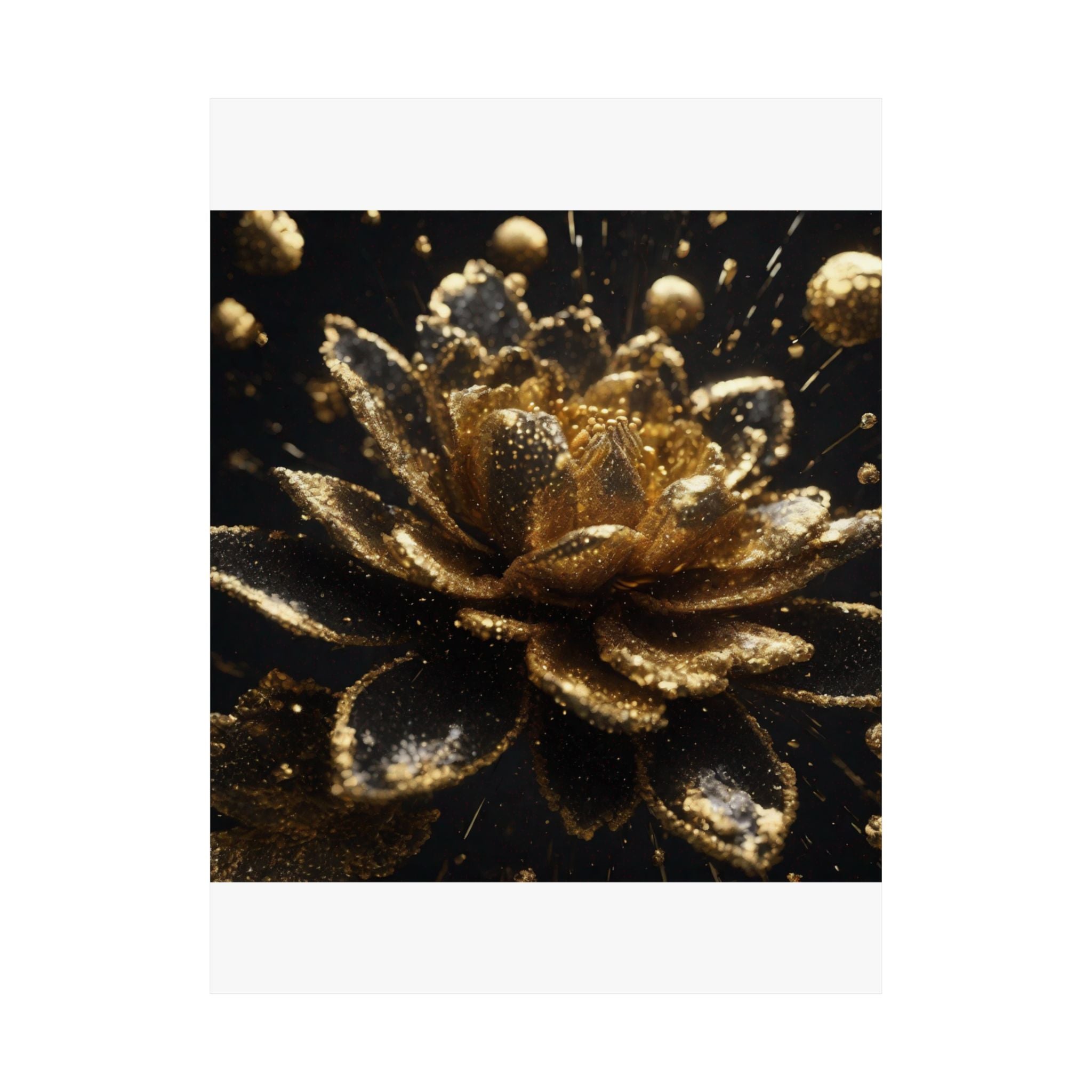 AURUM — Black and Gold Abstract Art Poster | Dark Aesthetic Wall Decor | Scattercrate