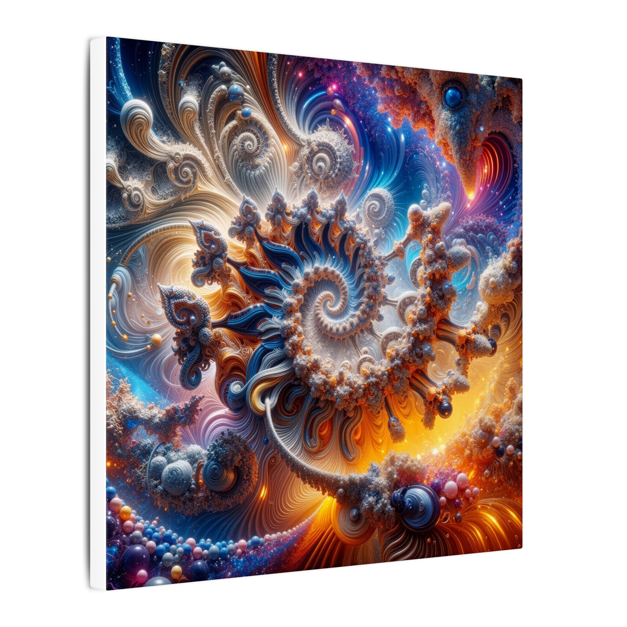 AMMONITE — Cosmic Spiral Shell Canvas Wall Art