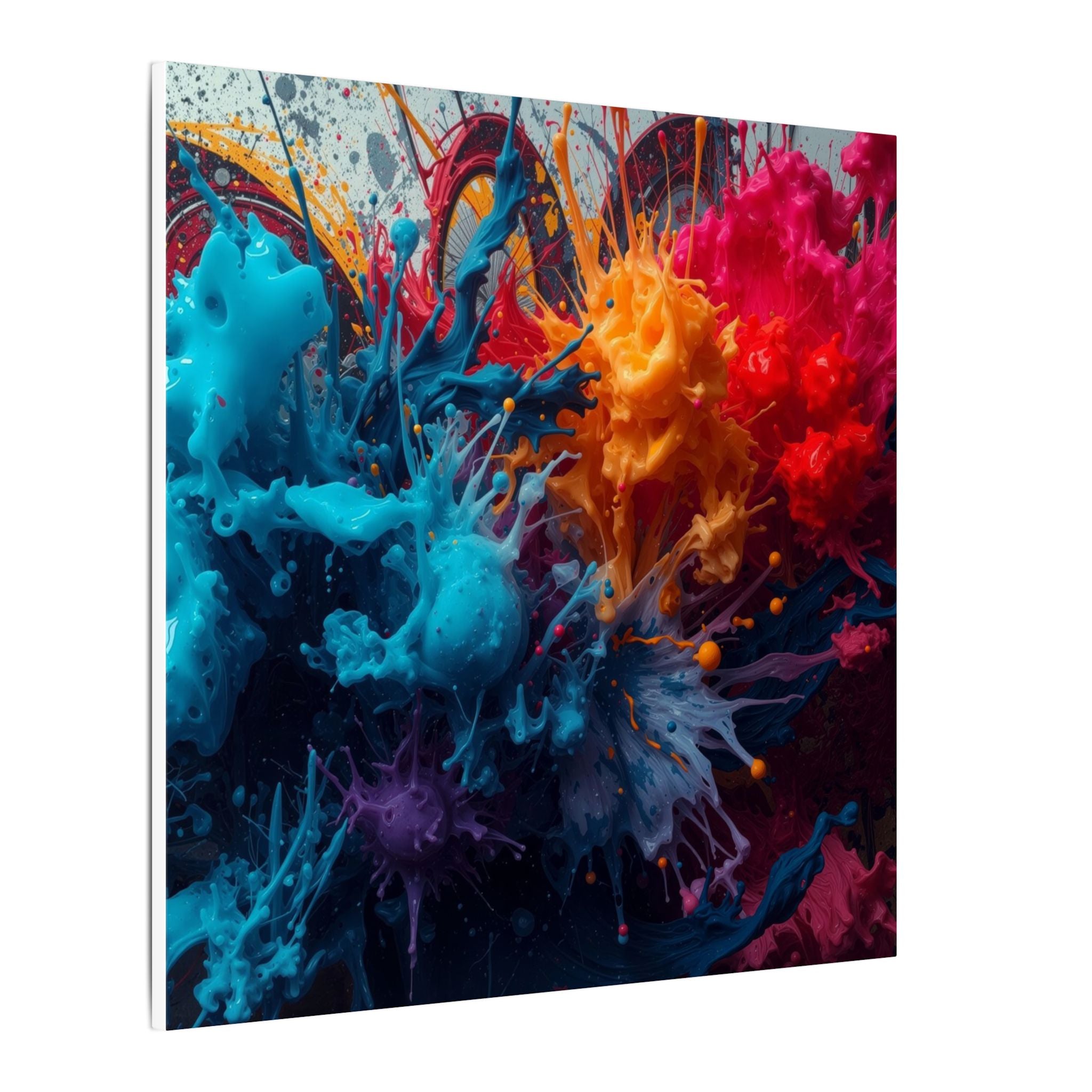 Crimsonspark canvas print by Scattercrate — ember graffiti wall art, crimson spark over dark ground