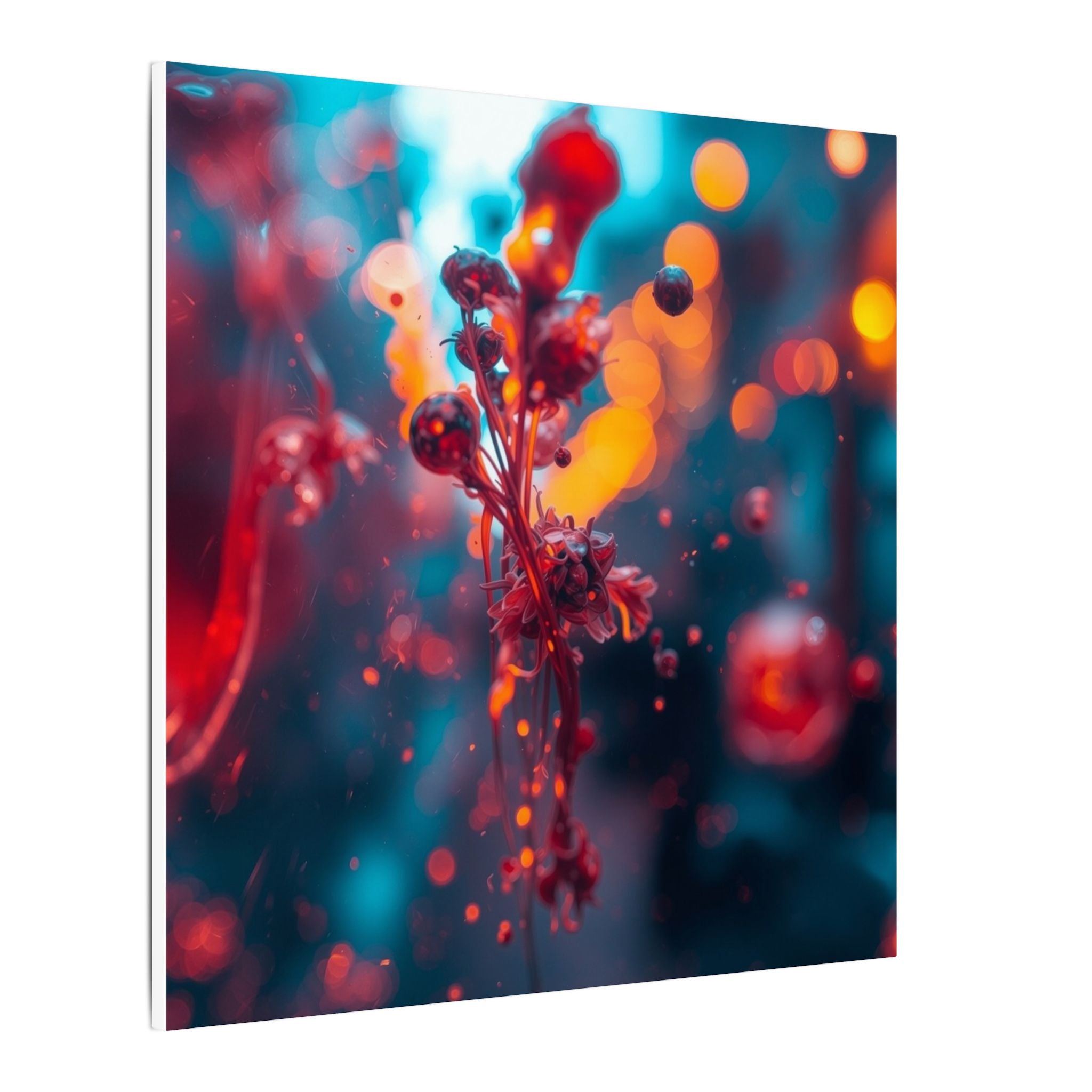 Crimsonsprig Canvas Print — Crimson Ink Sprig Wall Art