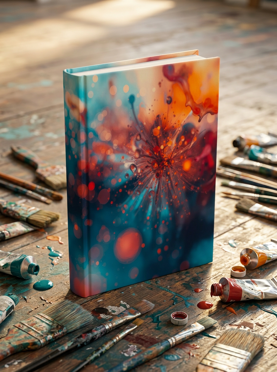 Sparkburst Hardcover Journal — Ember Starburst Notebook