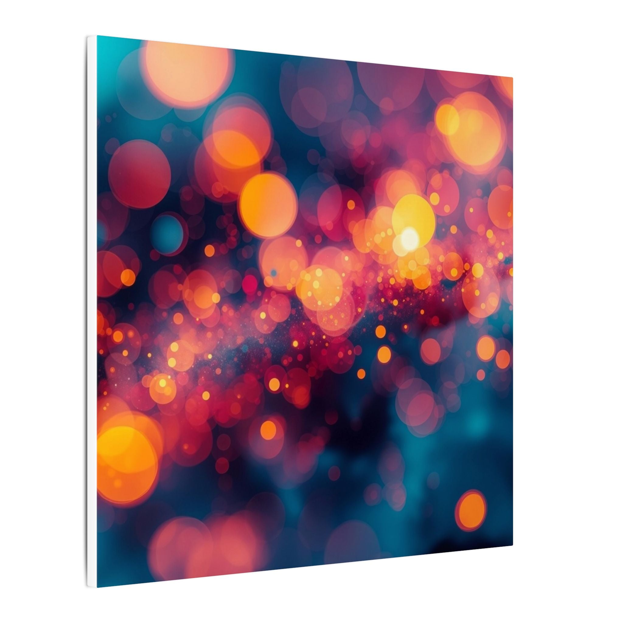 Driftspark Canvas Print — Amber Bokeh Wall Art
