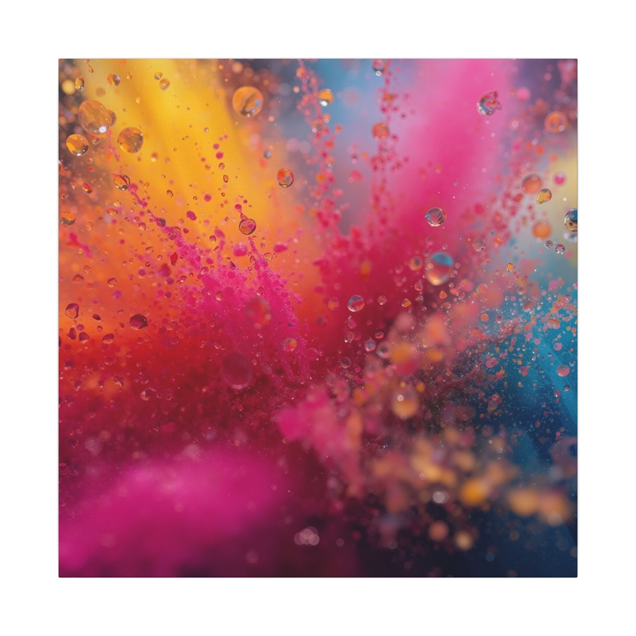 CHROMADRIFT canvas wall art by Scattercrate — slow-drifting chromatic particle field