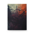 Inkscorch journal by Scattercrate — navy ink bleeding into firelit orange