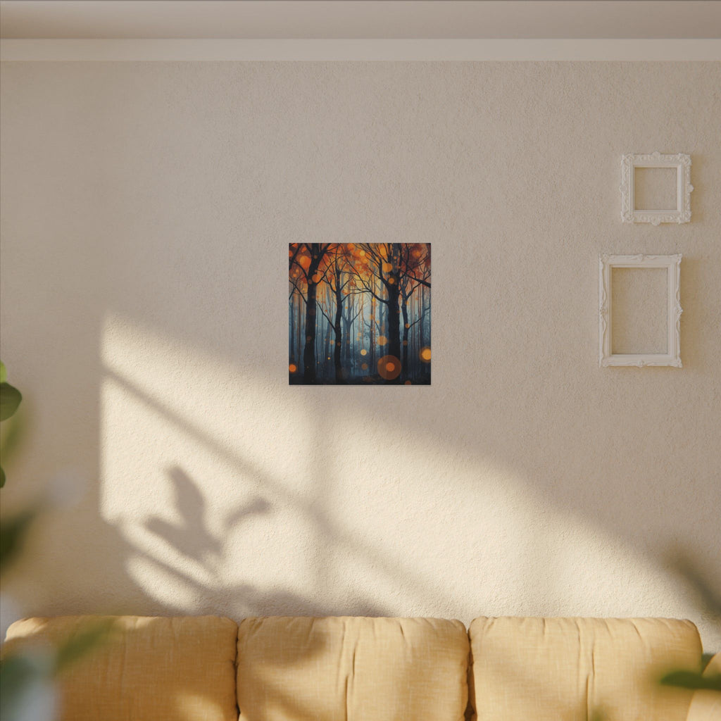 GLOW FOREST — Ethereal Luminous Forest Framed Canvas Wall Art