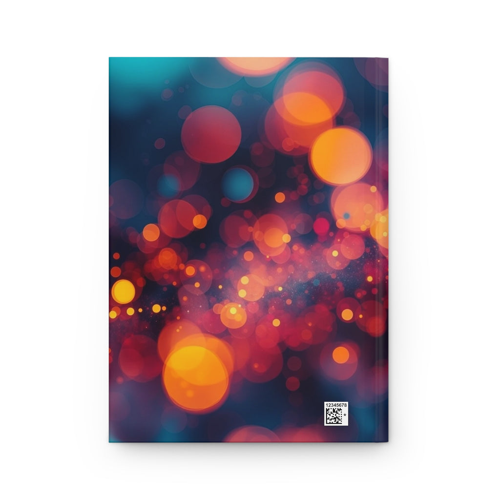 Driftspark Hardcover Journal — Amber Bokeh Notebook