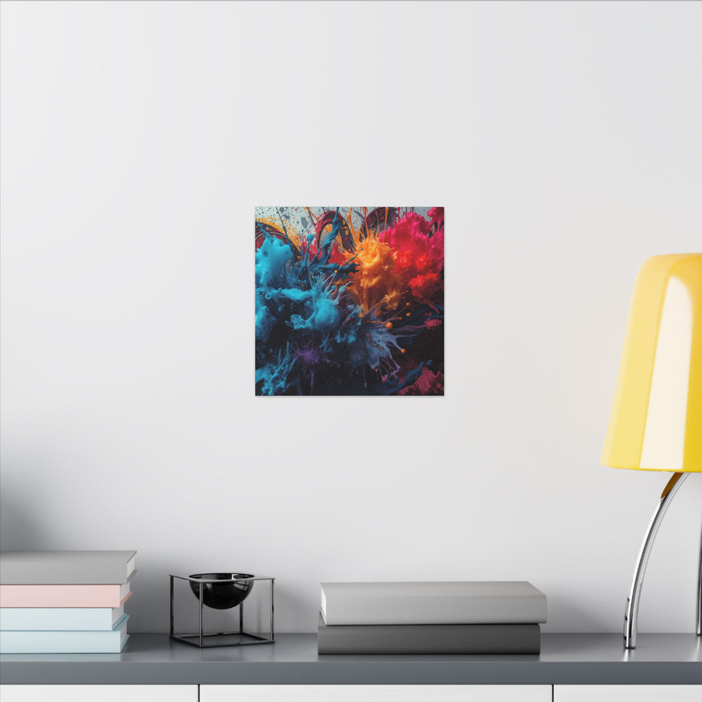 Crimsonspark canvas print by Scattercrate — ember graffiti wall art, crimson spark over dark ground