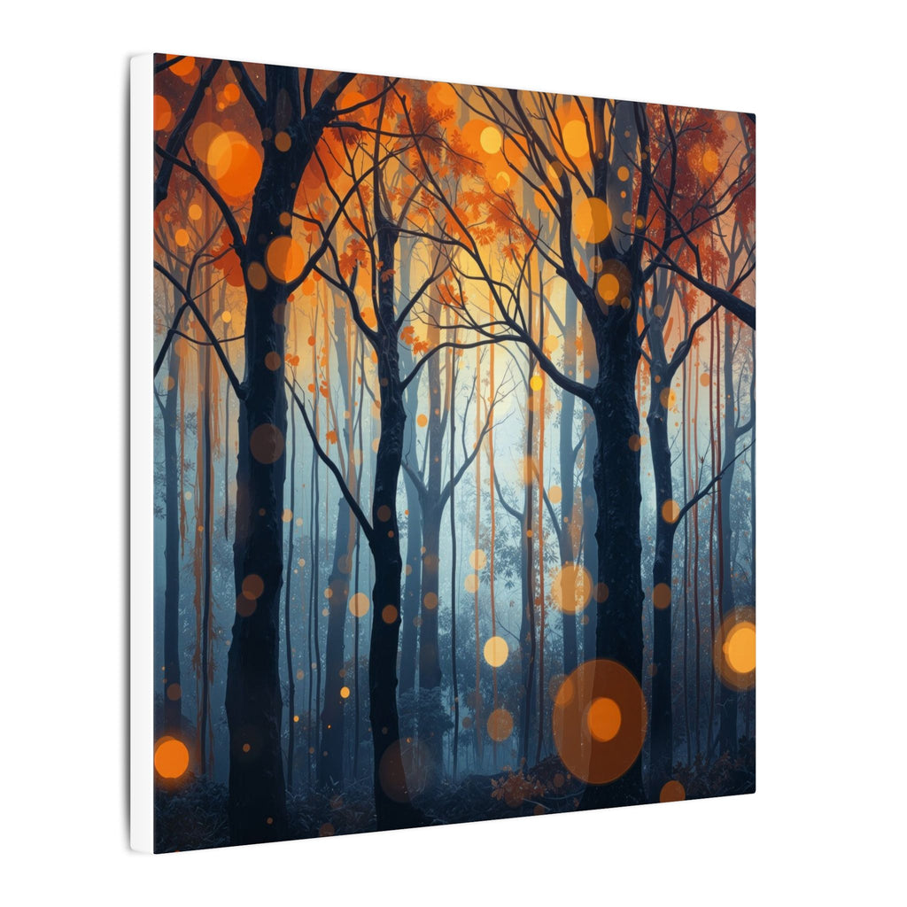 GLOW FOREST — Ethereal Luminous Forest Framed Canvas Wall Art