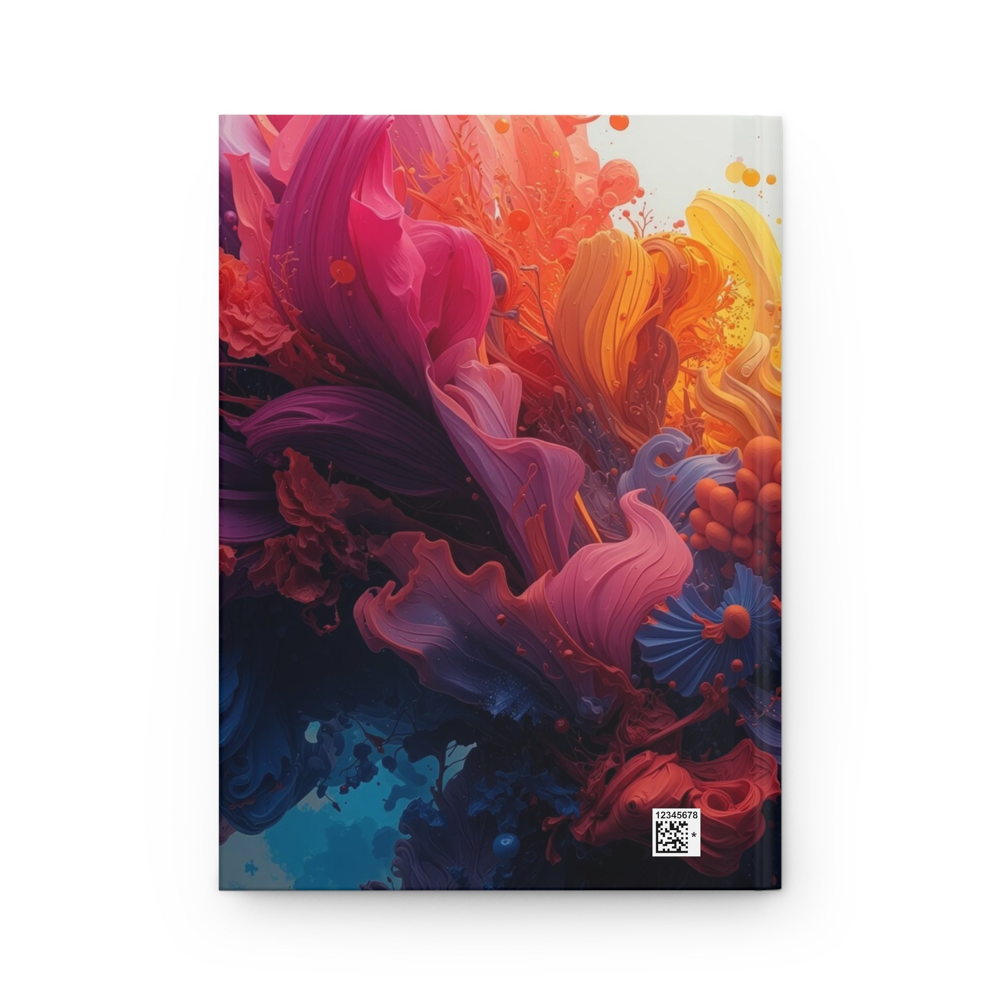Petalsurge hardcover journal by Scattercrate — magenta petal wall art, surging floral color