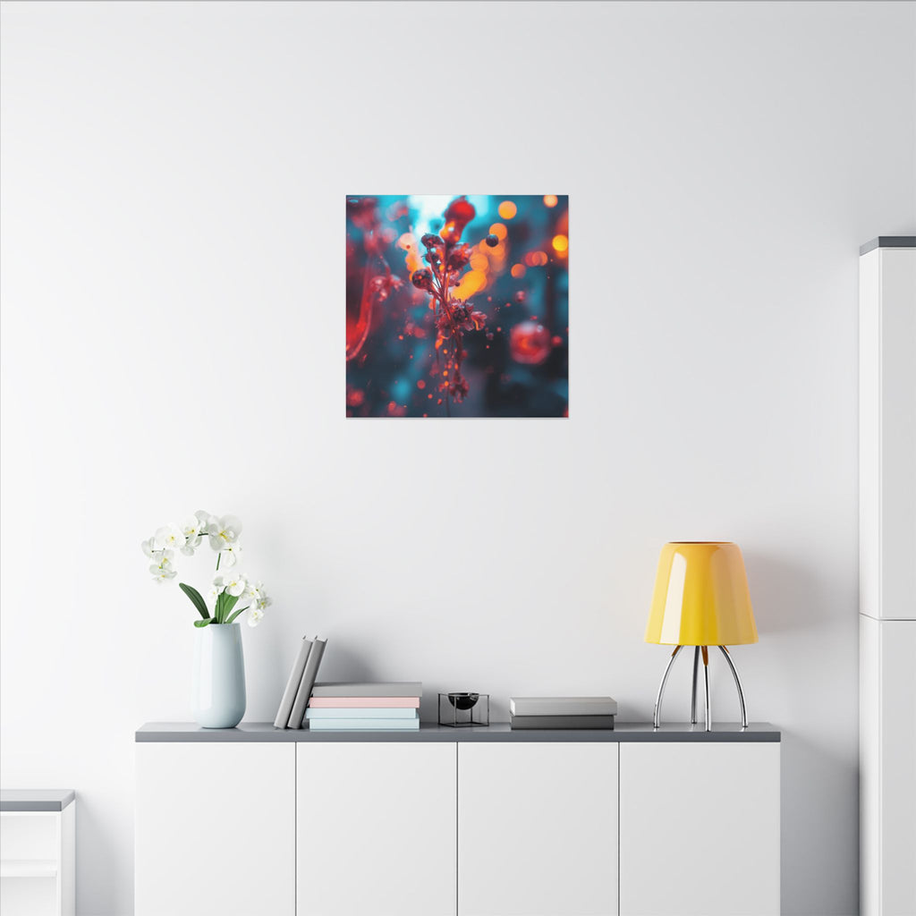 Crimsonsprig Canvas Print — Crimson Ink Sprig Wall Art