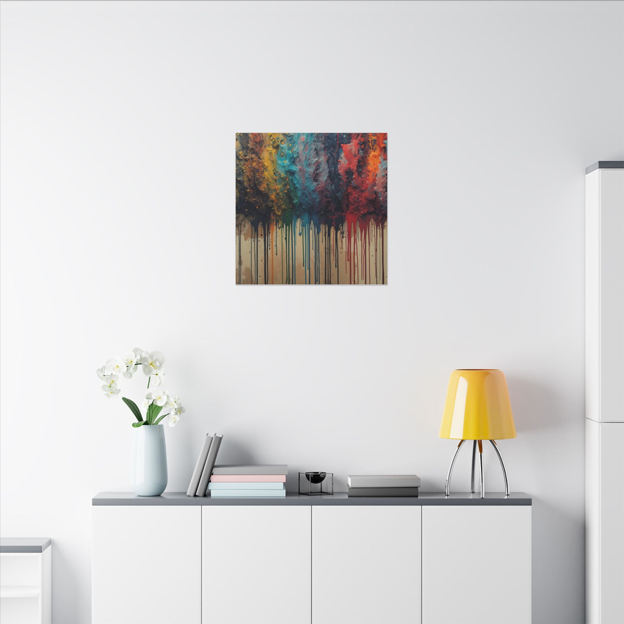 CHROMAFALL — Full-Spectrum Paint Drop Canvas Wall Art