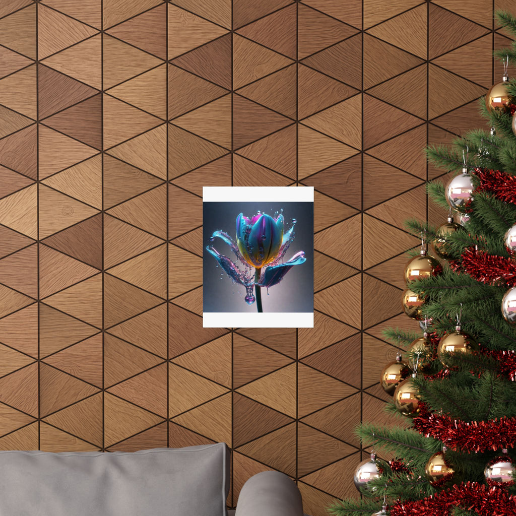 REFRACT abstract art poster by Scattercrate — iridescent alien-aesthetic matte wall print