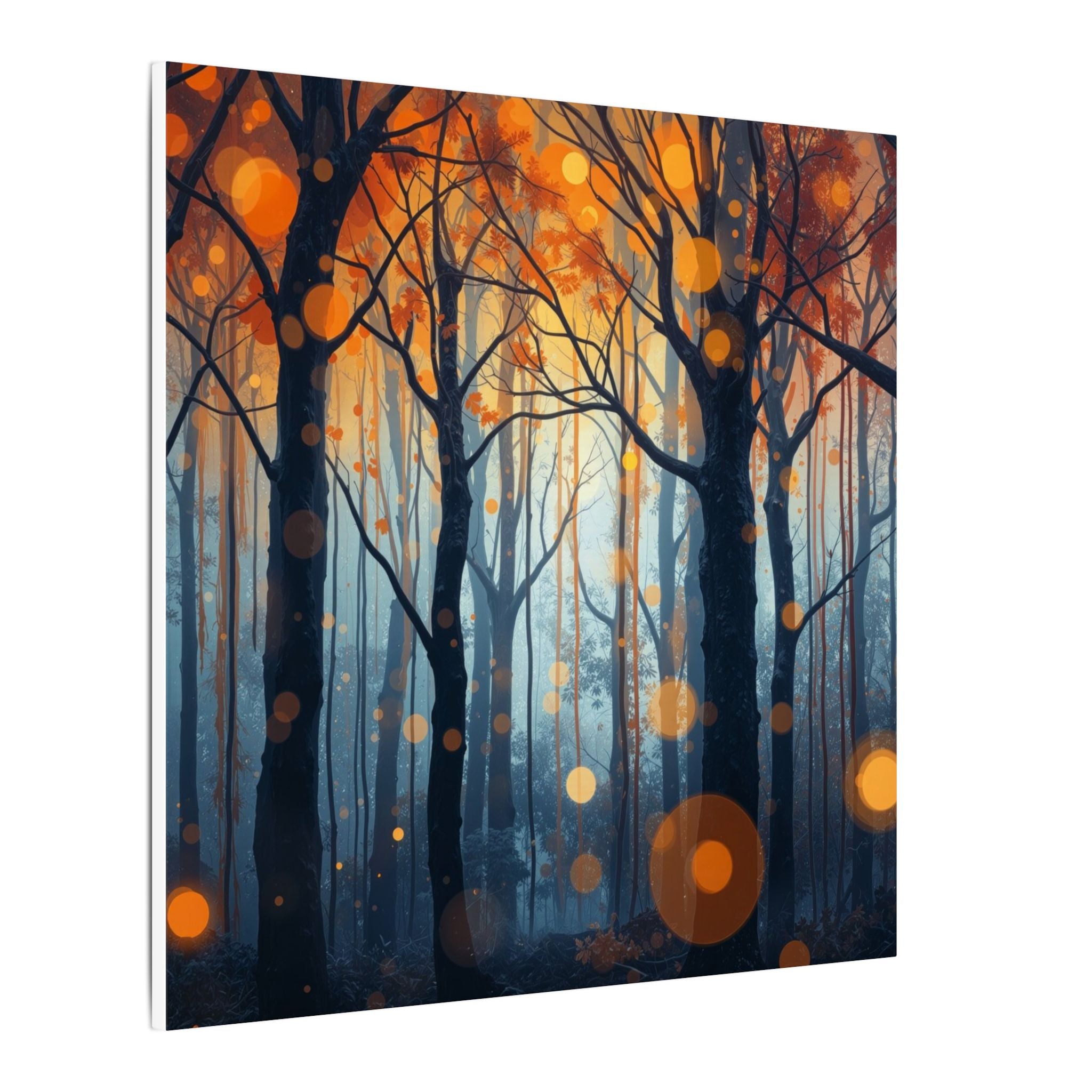 GLOW FOREST — Ethereal Luminous Forest Framed Canvas Wall Art