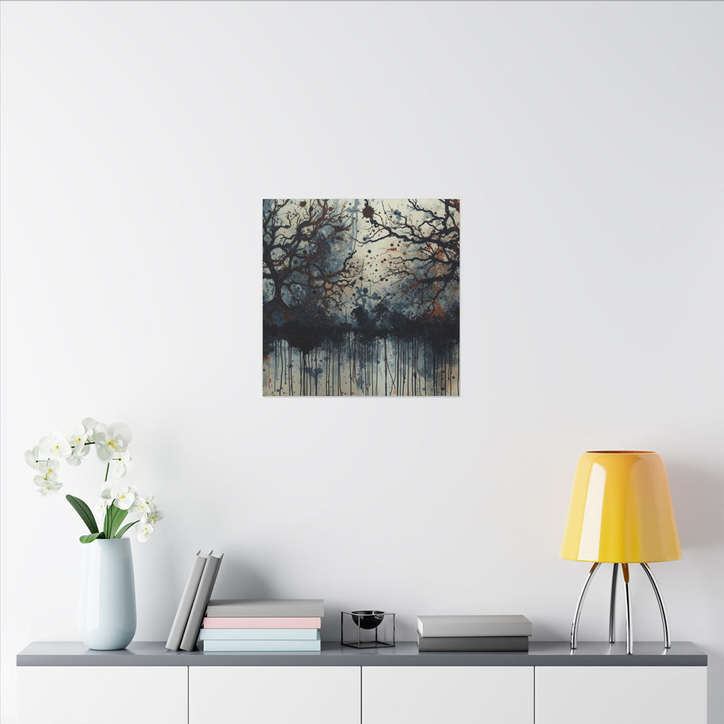 DUSKWOOD — Bare Tree Ink Forest Canvas Wall Art