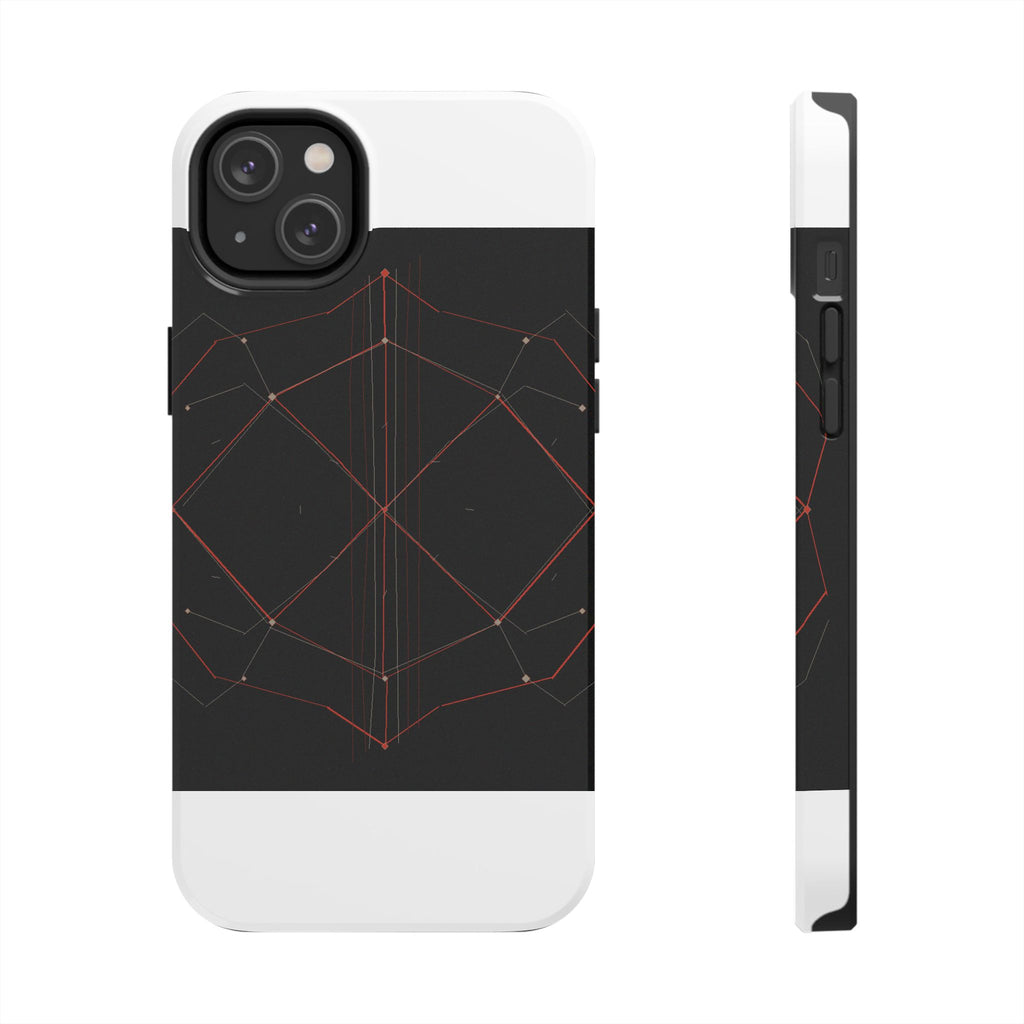 Dead Reckoning tough phone case by Scattercrate — abstract navigation art, dark geometric protective case