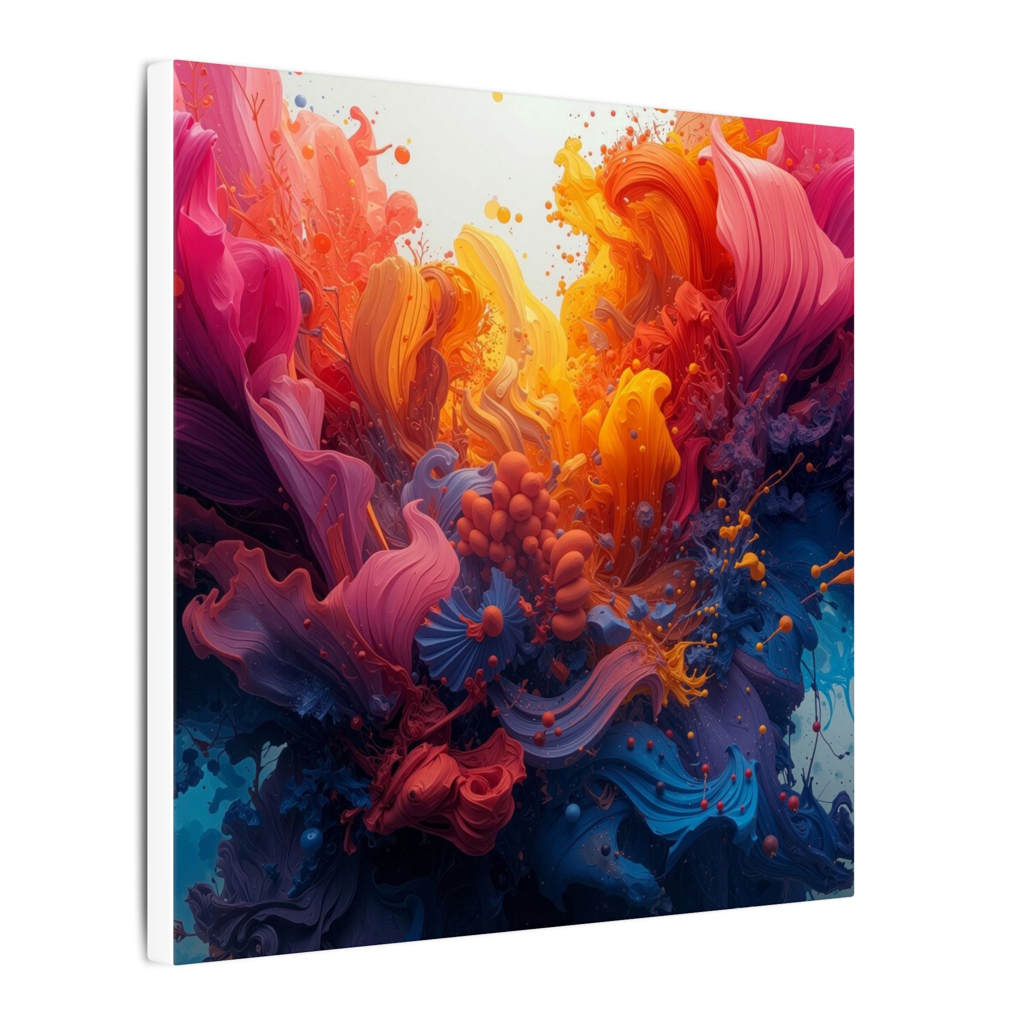 Petalsurge canvas print by Scattercrate — magenta petal wall art, surging floral color