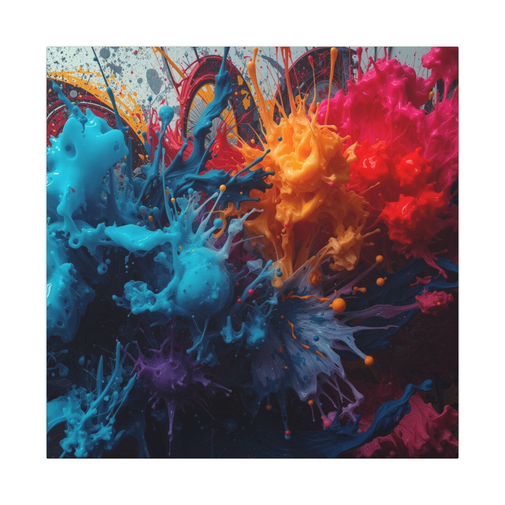 Crimsonspark canvas print by Scattercrate — ember graffiti wall art, crimson spark over dark ground