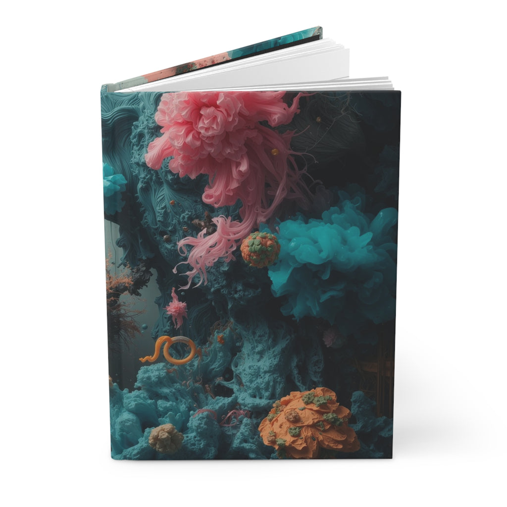Tidebloom Hardcover Journal — Coral Reef Bloom Notebook
