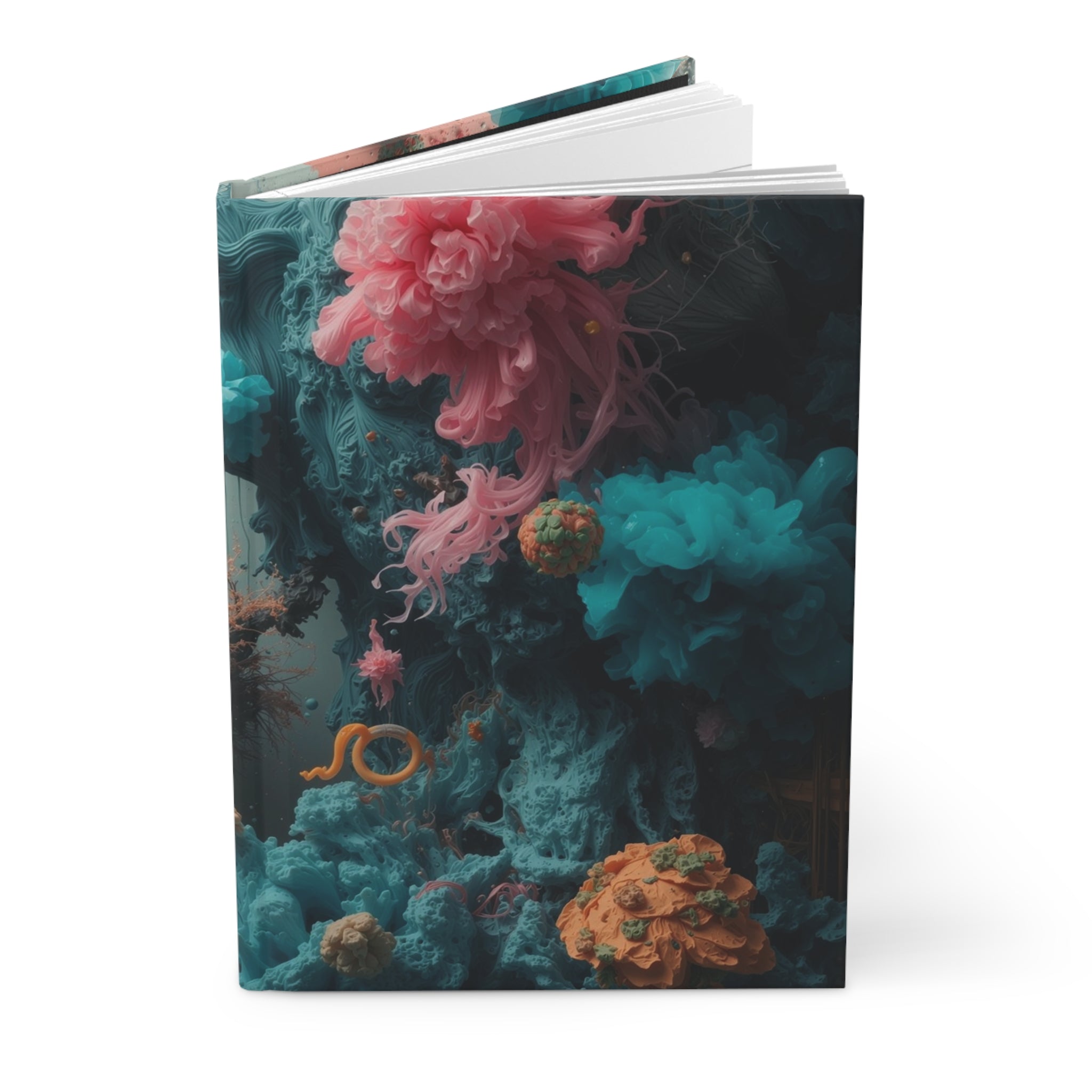 Tidebloom Hardcover Journal — Coral Reef Bloom Notebook
