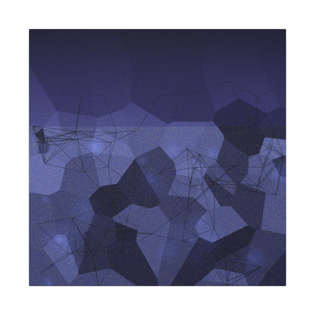 DRIFT — Fractured Time | Dark Abstract Wall Art | Framed Square Canvas Print