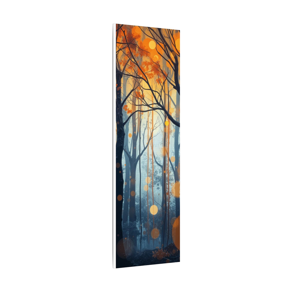 GLOW FOREST — Abstract Forest Lights Framed Canvas Wall Art