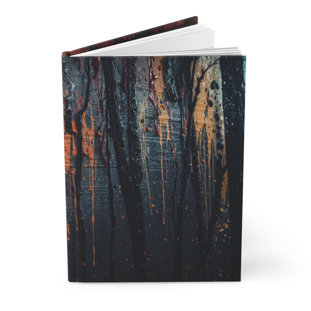 VESPER abstract forest hardcover art journal by Scattercrate — twilight moody forest notebook