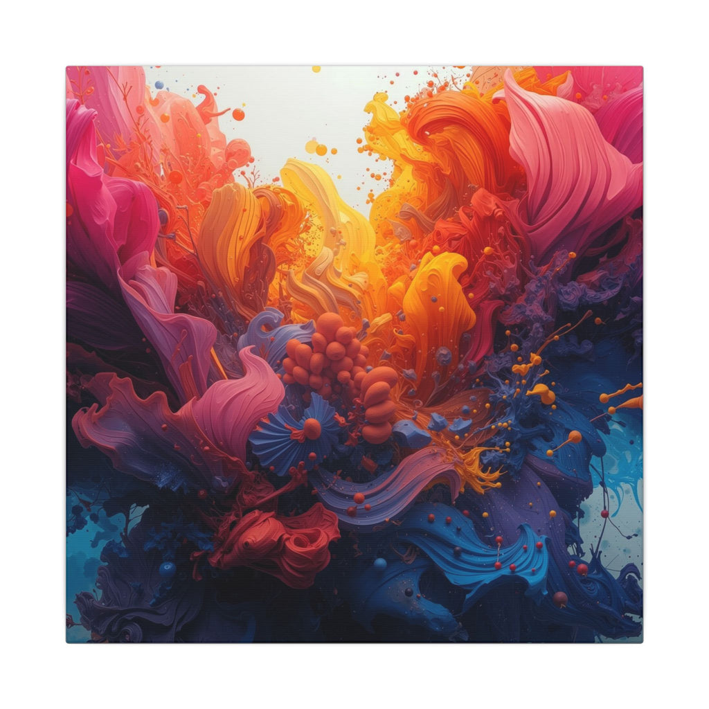 Petalsurge canvas print by Scattercrate — magenta petal wall art, surging floral color
