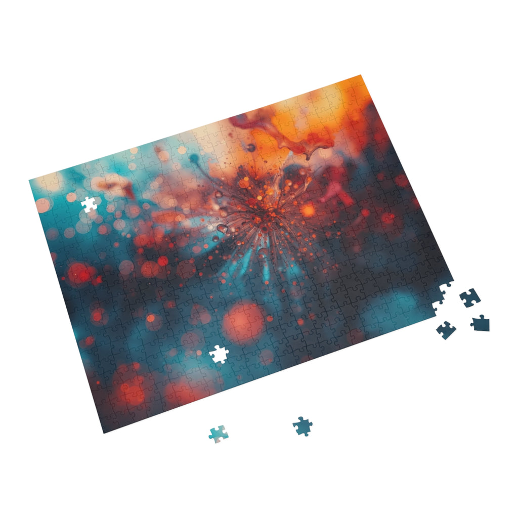 Sparkburst 500-Piece Jigsaw Puzzle — Ember Starburst Art